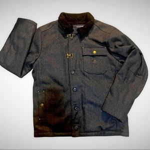 Roark Men's Wool Blend Sherpa Lined Axeman Jacket Gray Size M Huckberry